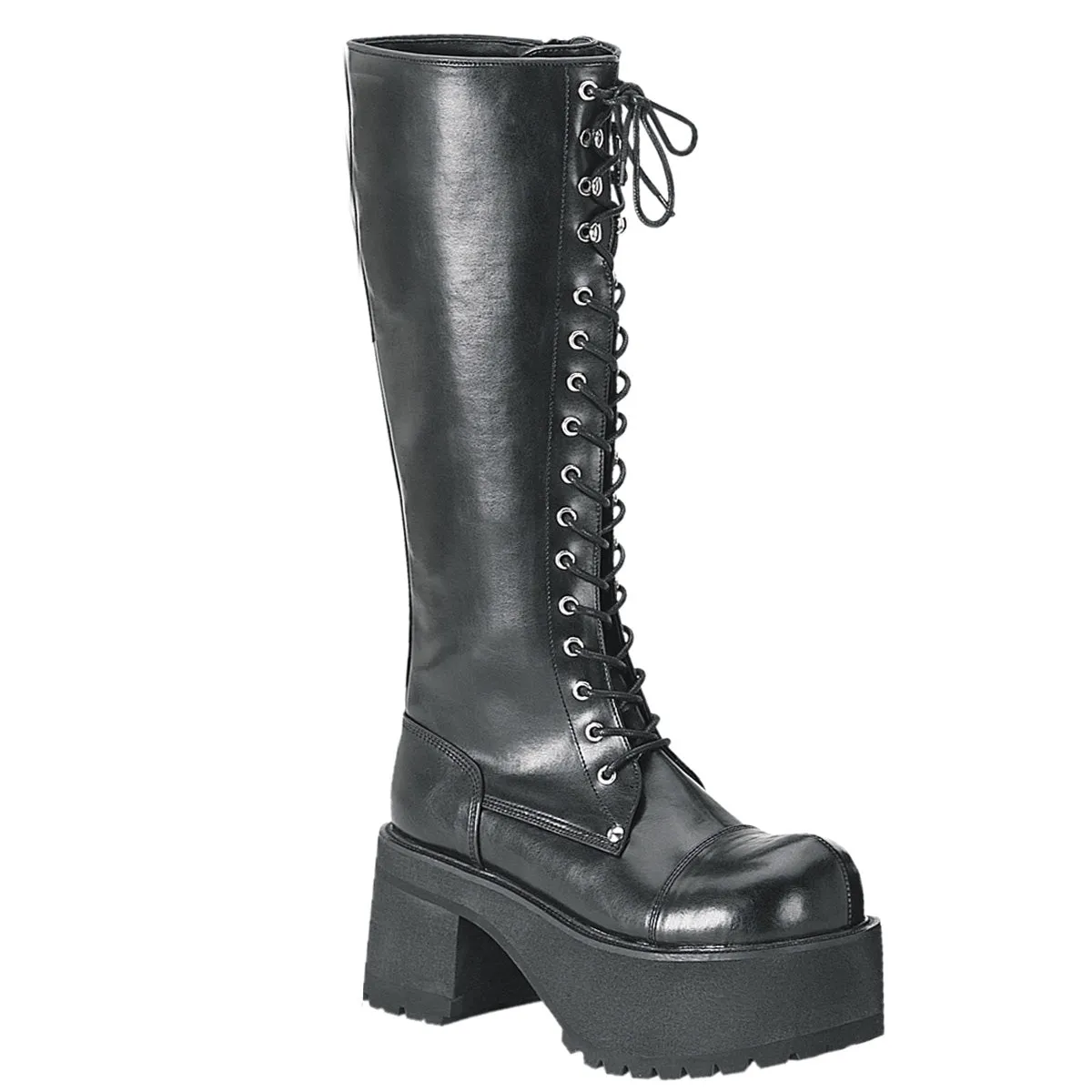 RANGER-302 DemoniaCult Black Vegan Leather Sexy Unisex Platform Shoes & Boots (Alternative Footwear)
