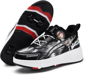 Roller Skate Shoes for Boys Girls Detachable Skate Shoes with Wheels Fashion Sneaker for Kids Christmas Birthday Show Gift