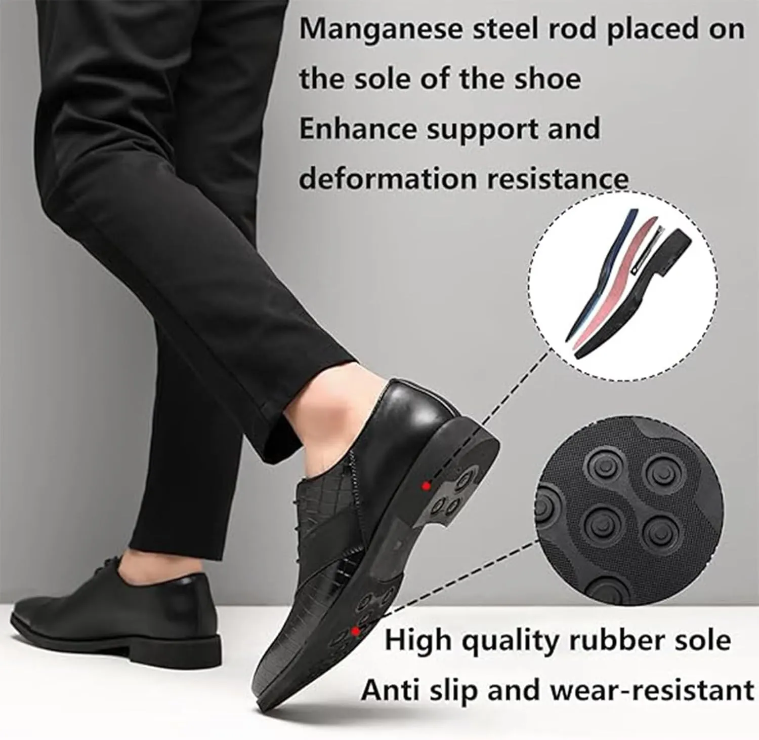 SANNAX Men??s Oxfords Formal Lace Up Dress Shoes, Classic Business Casual Leather Shoes for Men