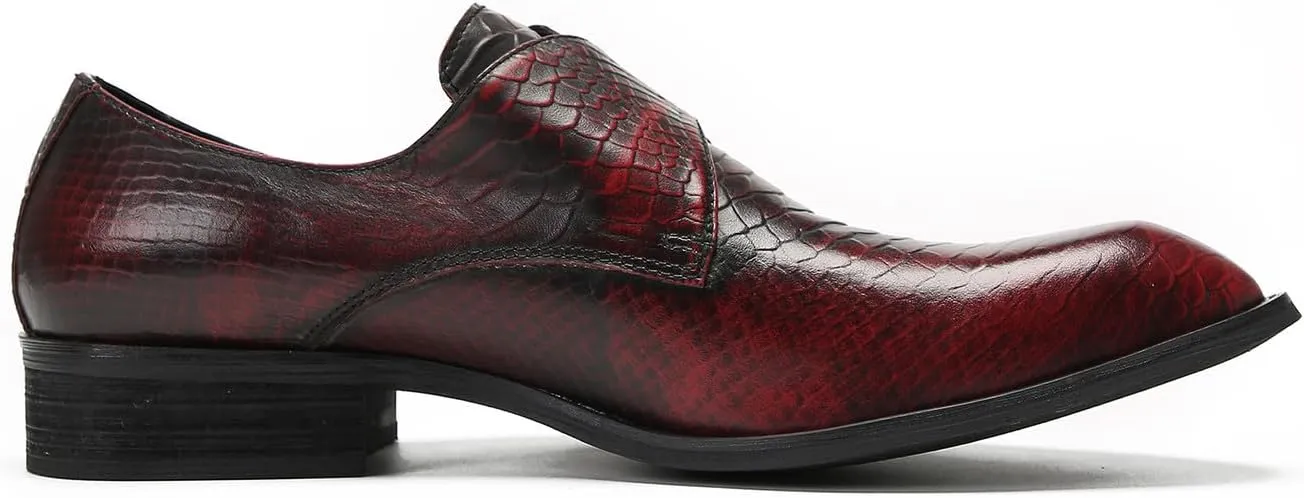 Santimon Mens Loafers Formal Dress Slip On Shoes Leather Wedding Fashion Casual Driving Monk Strap Loafers Business Prom Tuxedo Summer Shoes for Men
