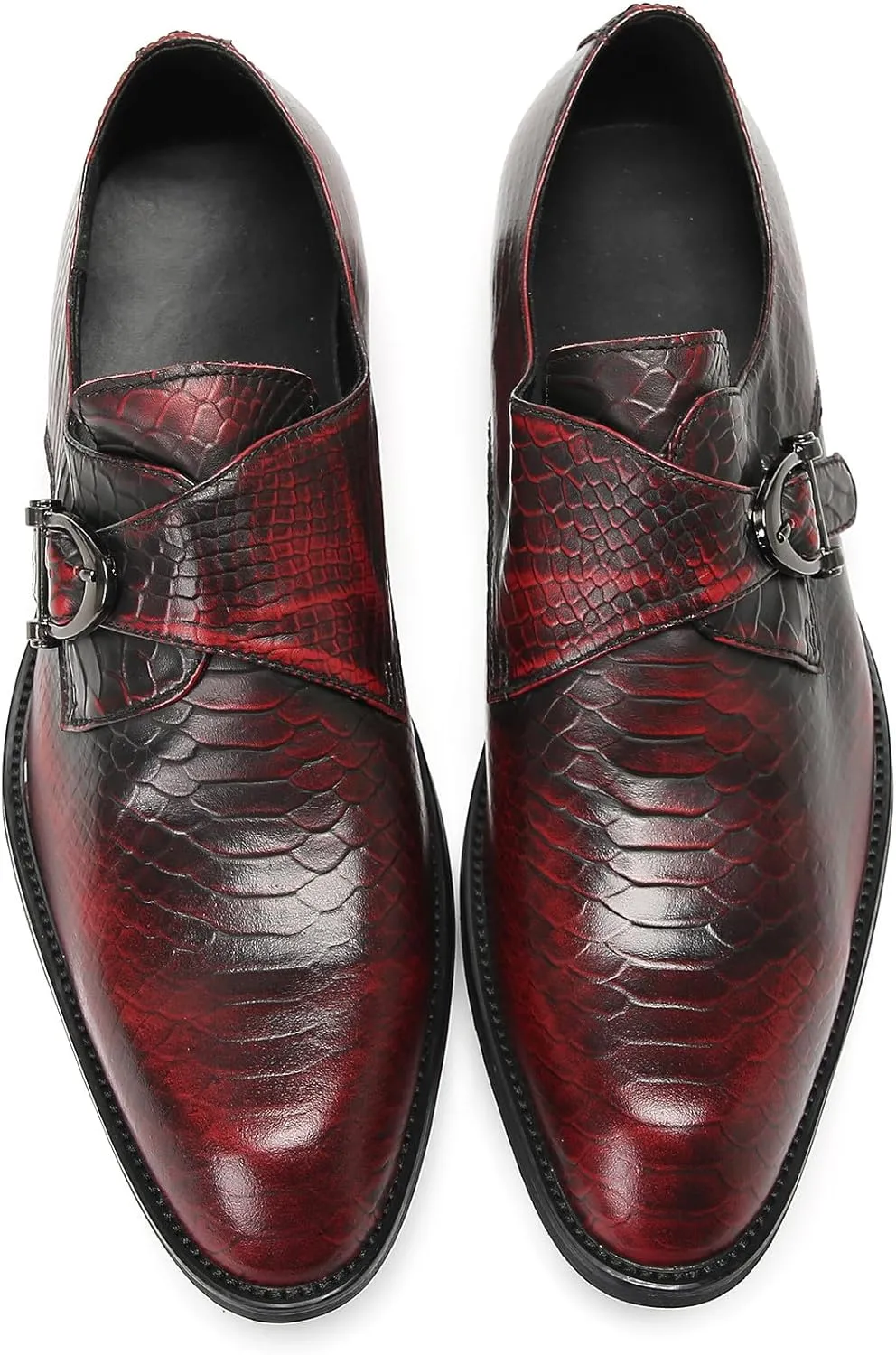 Santimon Mens Loafers Formal Dress Slip On Shoes Leather Wedding Fashion Casual Driving Monk Strap Loafers Business Prom Tuxedo Summer Shoes for Men