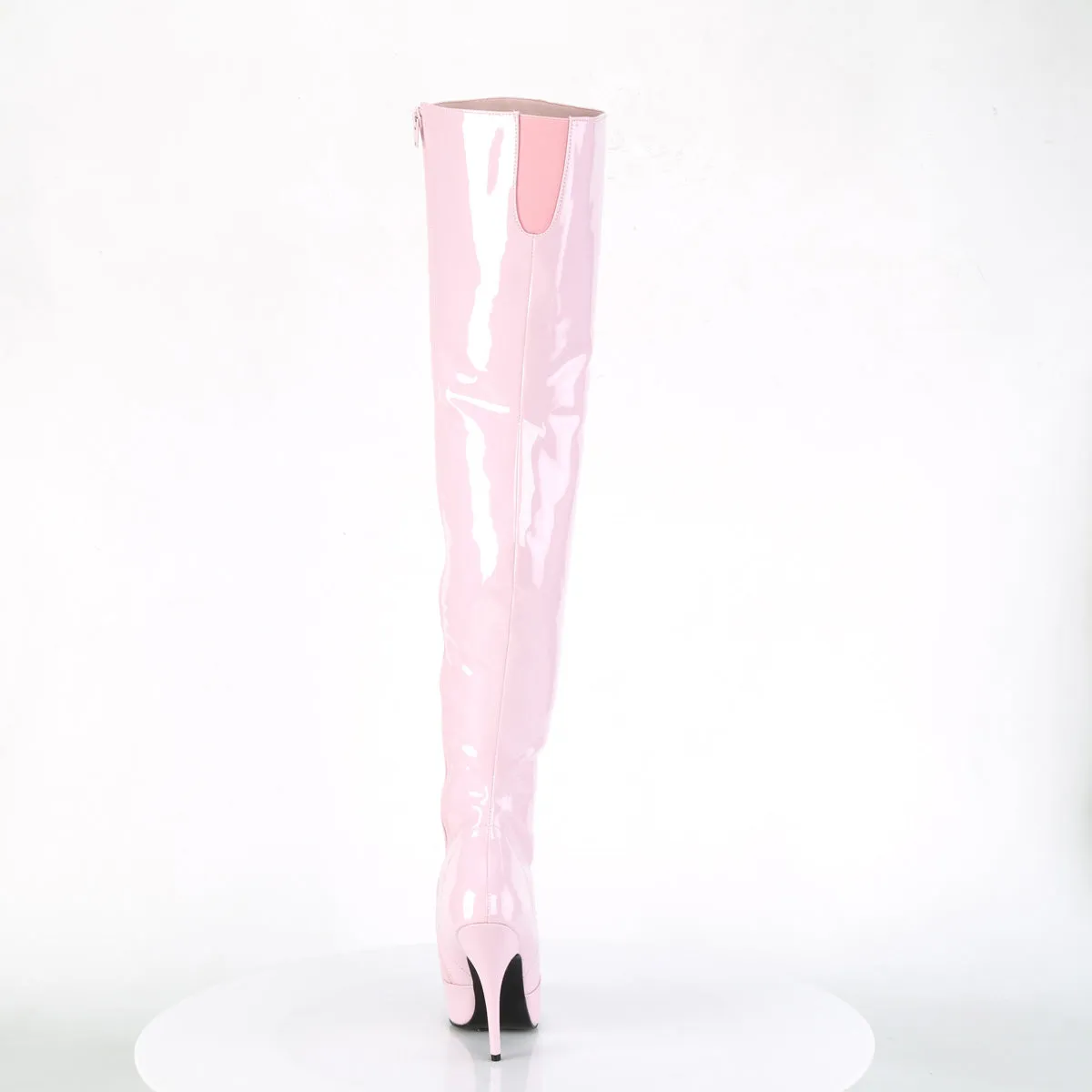 SEDUCE-3010 Pleaser Baby Pink Patent Sexy Single Sole Shoes (Fetish Footwear)