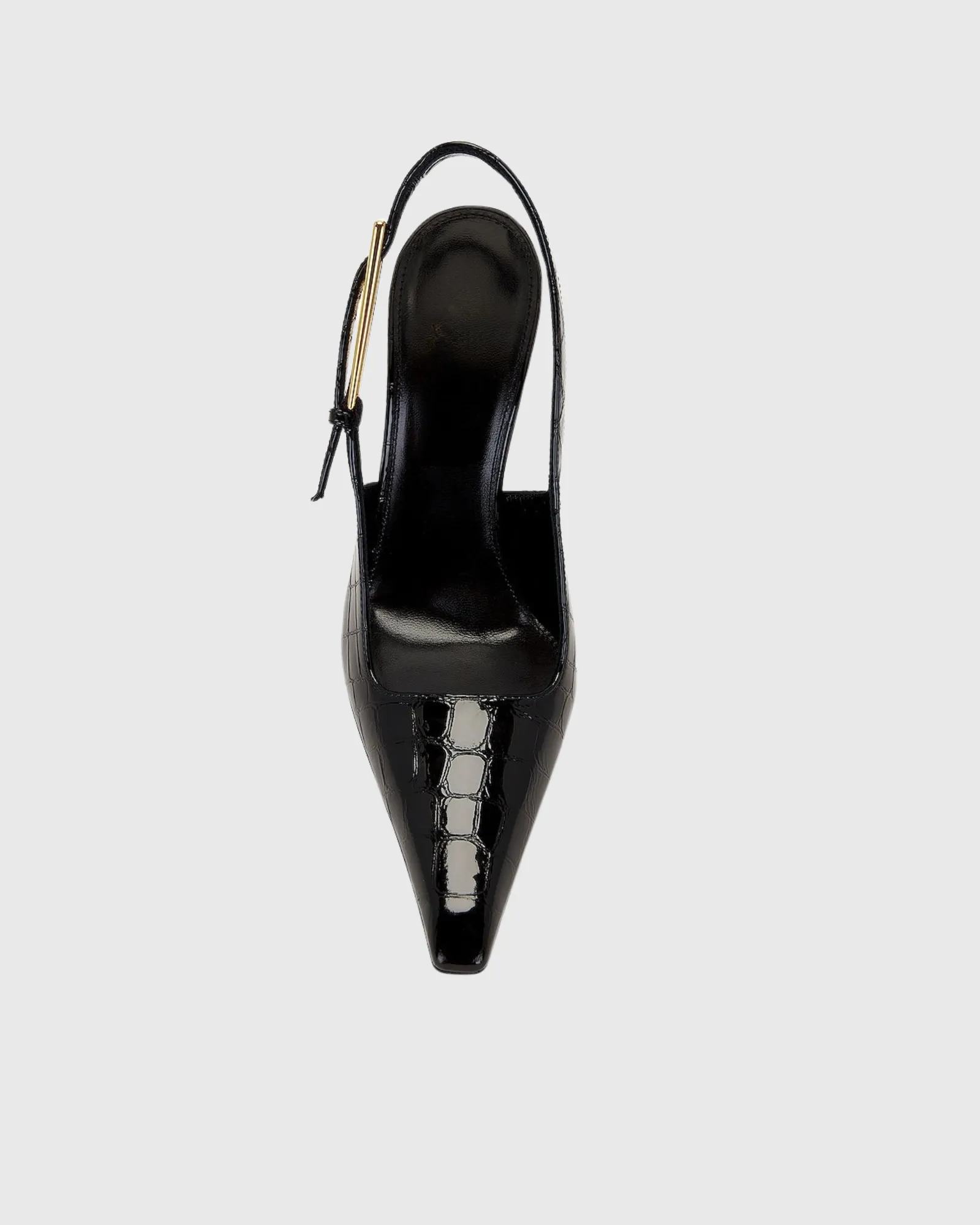 Sevan Crocodile Texture Slingback Pumps In Black