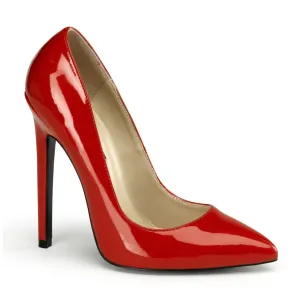 SEXY-20 Pleaser Red Patent Sexy Single Sole Shoes (Fetish Footwear)