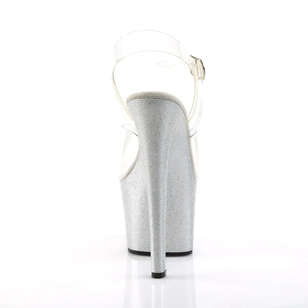 SKY-308MG Pleaser Clear/Silver Sexy Platform Shoes (Pole Dancing Heels)