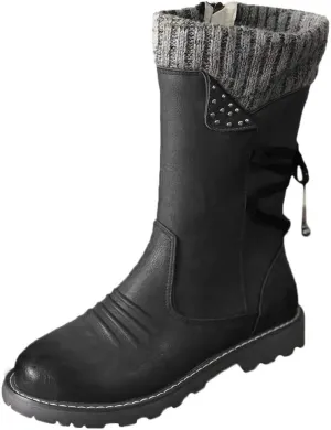 Snow Boots for Women Waterproof Insulated Ankle Snow Boots Womens 8.5 Waterproof Waterproof Snow Boots Wide Waterproof Slip on Boots for Women Women's Winter Boots Bear Paw Tall