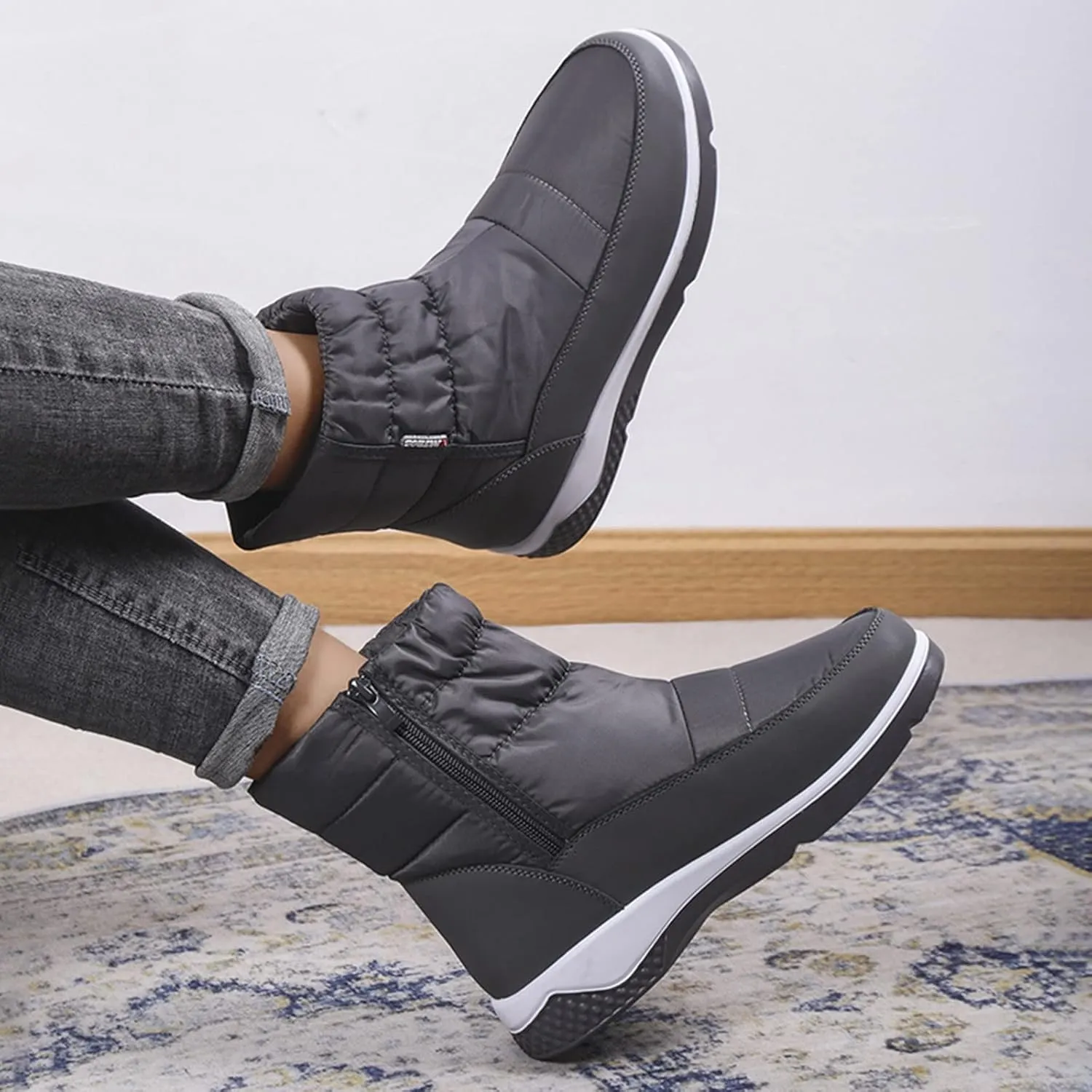 Snow Boots for Women Waterproof Insulated Ankle Snow Boots Womens 8.5 Waterproof Waterproof Snow Boots Wide Waterproof Slip on Boots for Women Women's Winter Boots Bear Paw Tall