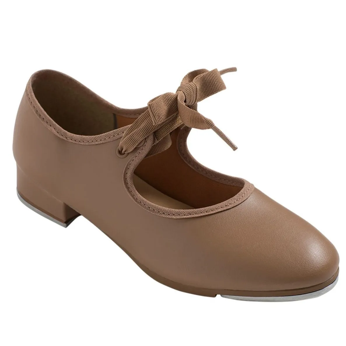 So Danca Val - TA35 Girls' Vegan Tap Shoes (Black or Caramel) w Elastic Snap Closure