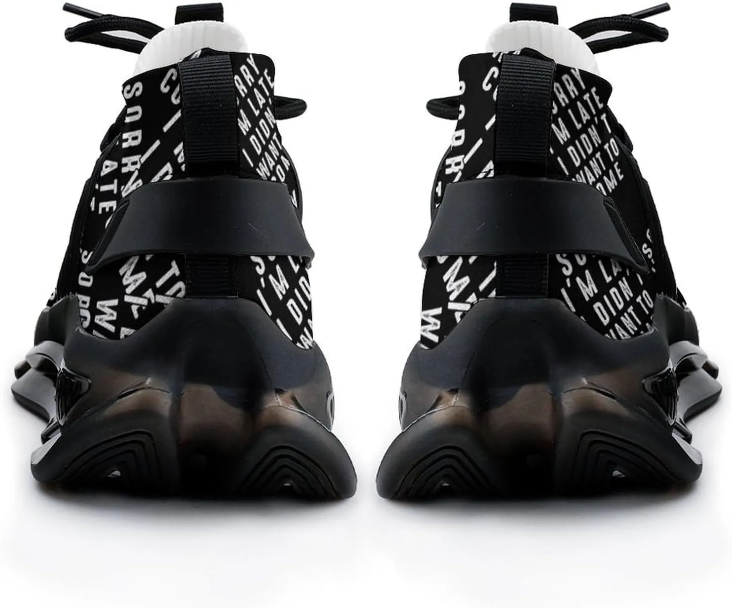 Sorry I'm Late I Didn't Want to Come Walking Shoes for Men Lightweight Tennis Fashion Elastic Sports Shoes Cushion Basketball Shoes
