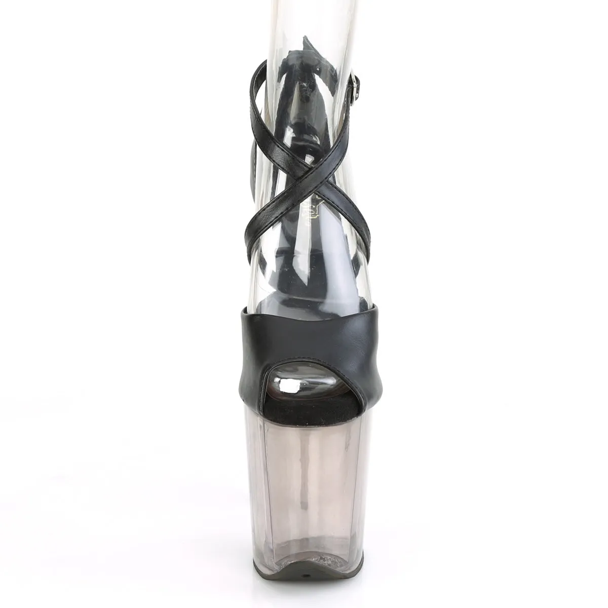 SPECTATOR-1017RSF Pleaser Clear/Black Sexy Platform Shoes (Pole Dancing Heels)