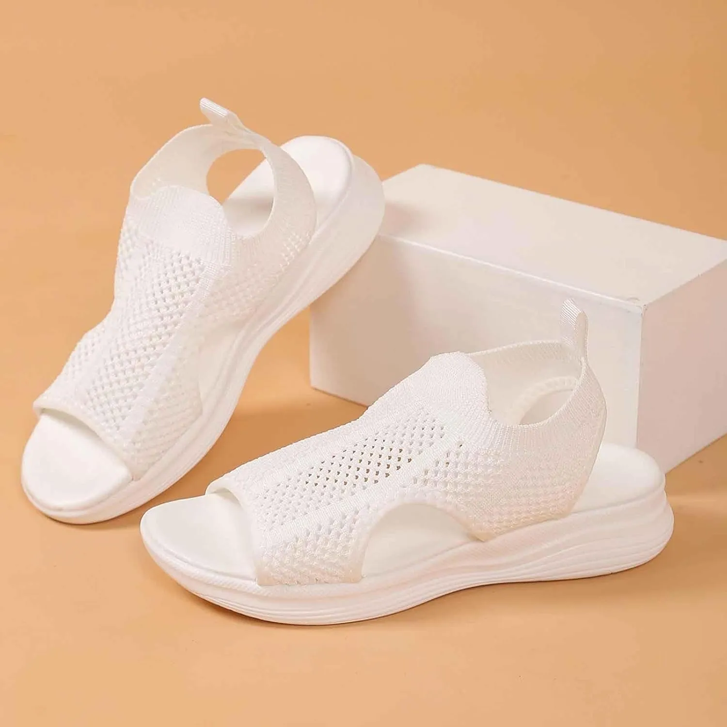 Stylish Women's Sandals Open Toe Design Perfect for Everyday Casual Wear Comfortable Flat Sole and Breathable