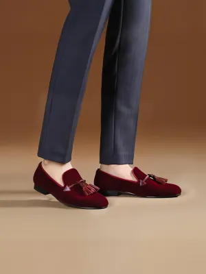 Summer new five-color men's British style classic loafers, tassel style velvet slip-ons, slip-on yuppie shoes for men