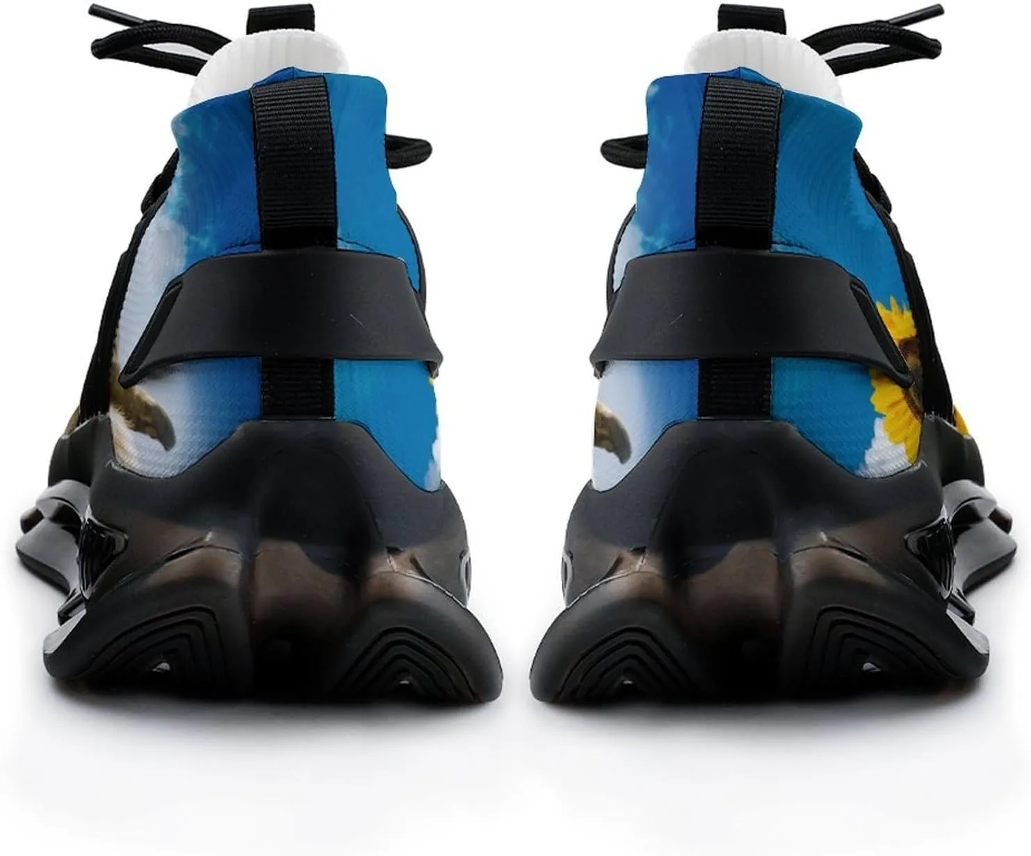 Sunflower Brown Cow Walking Shoes for Men Lightweight Tennis Fashion Elastic Sports Shoes Cushion Basketball Shoes