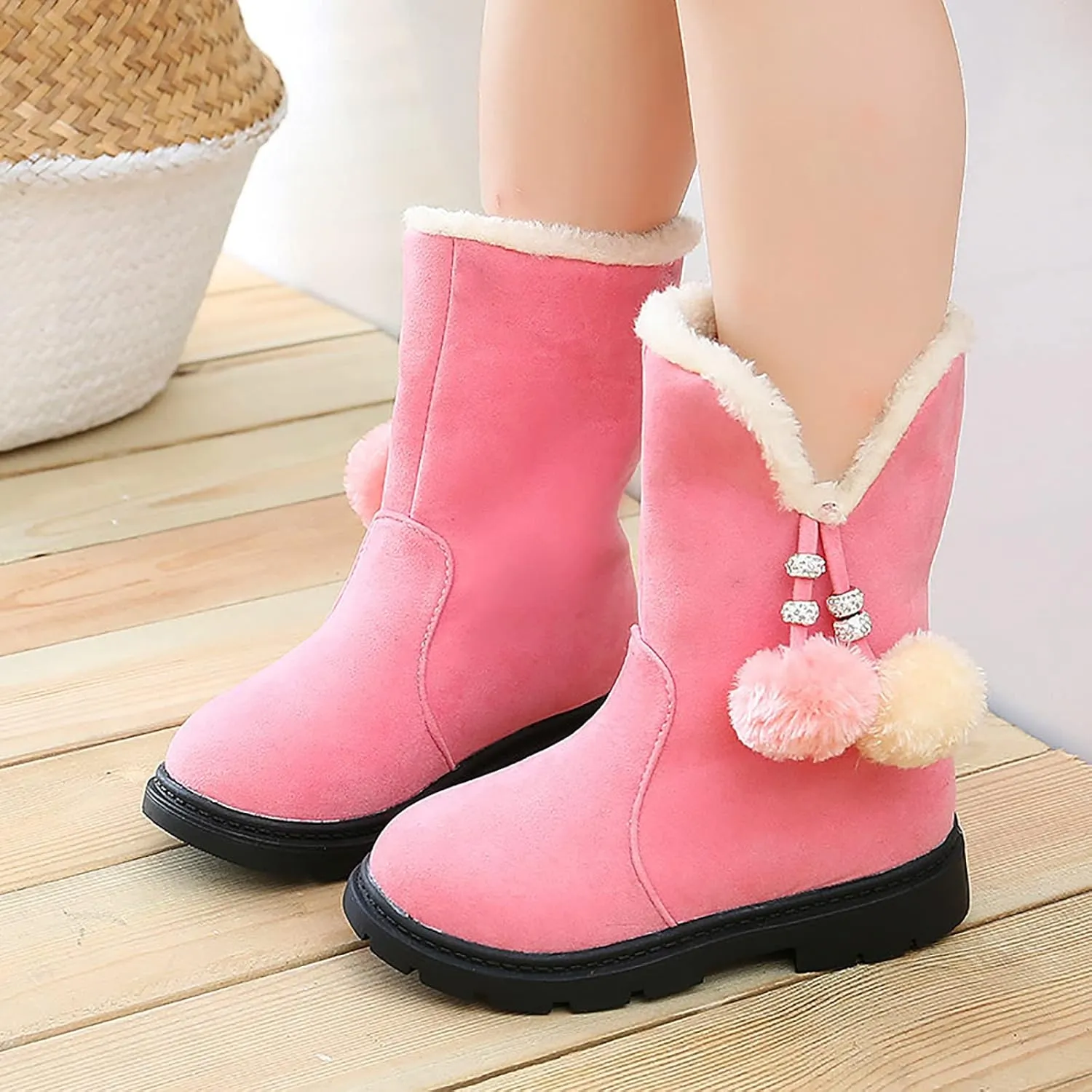 Toddler Boys Size 8 Shoes Kids Baby Girls Shoes Fashion Bowkont Cotton Boots Snow Boots Soft Shoes Fashion Cotton Boot Ankle Boots Infant Boy 5 Summer Shoe