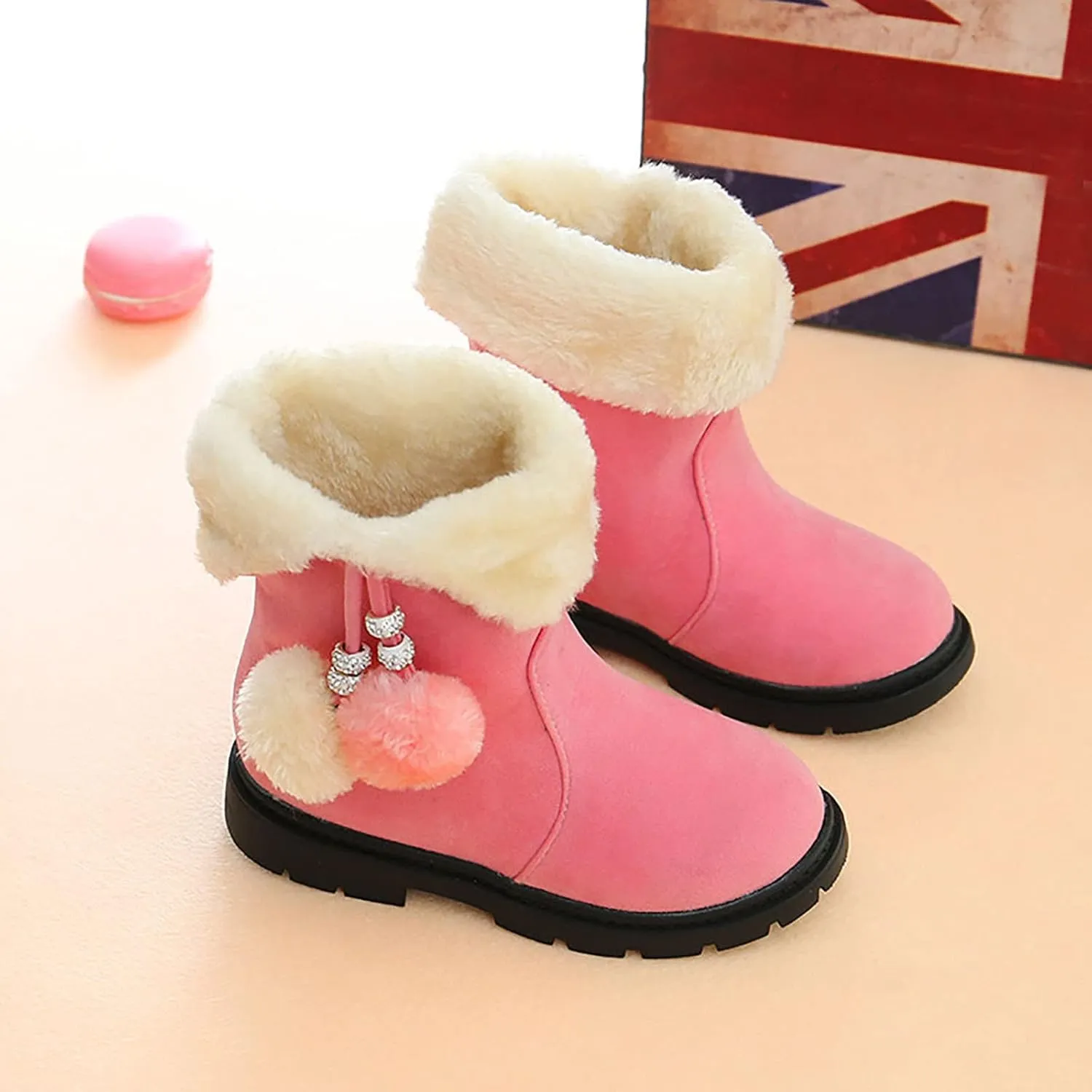 Toddler Boys Size 8 Shoes Kids Baby Girls Shoes Fashion Bowkont Cotton Boots Snow Boots Soft Shoes Fashion Cotton Boot Ankle Boots Infant Boy 5 Summer Shoe
