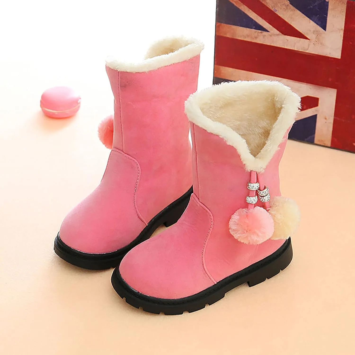 Toddler Boys Size 8 Shoes Kids Baby Girls Shoes Fashion Bowkont Cotton Boots Snow Boots Soft Shoes Fashion Cotton Boot Ankle Boots Infant Boy 5 Summer Shoe