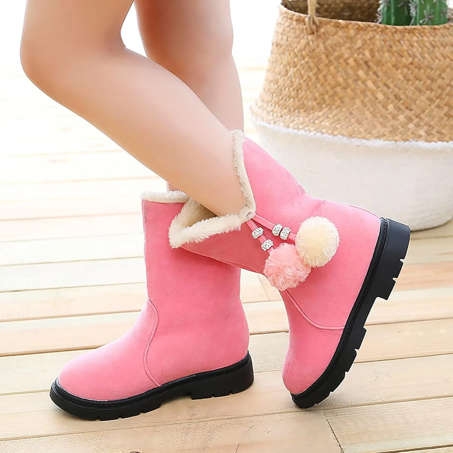 Toddler Boys Size 8 Shoes Kids Baby Girls Shoes Fashion Bowkont Cotton Boots Snow Boots Soft Shoes Fashion Cotton Boot Ankle Boots Infant Boy 5 Summer Shoe