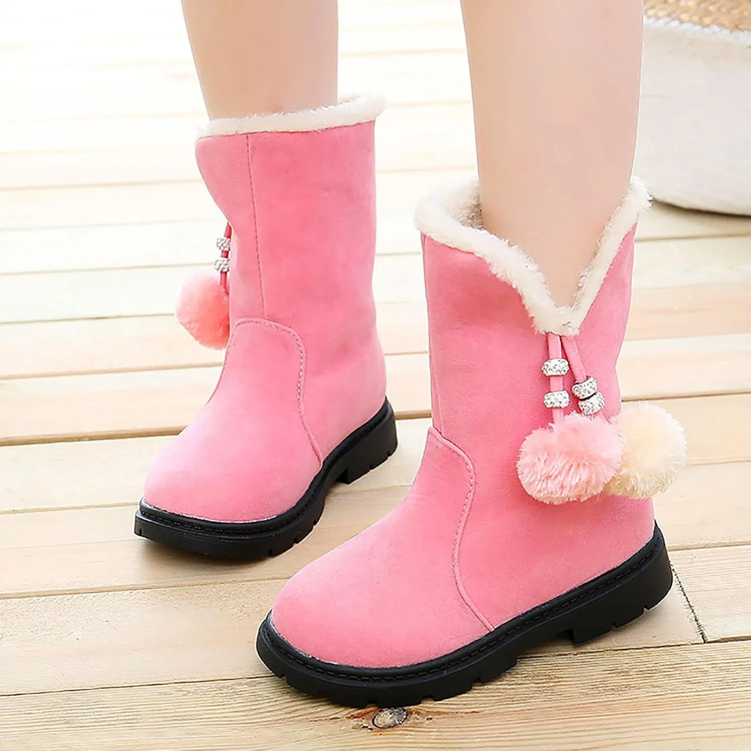 Toddler Boys Size 8 Shoes Kids Baby Girls Shoes Fashion Bowkont Cotton Boots Snow Boots Soft Shoes Fashion Cotton Boot Ankle Boots Infant Boy 5 Summer Shoe