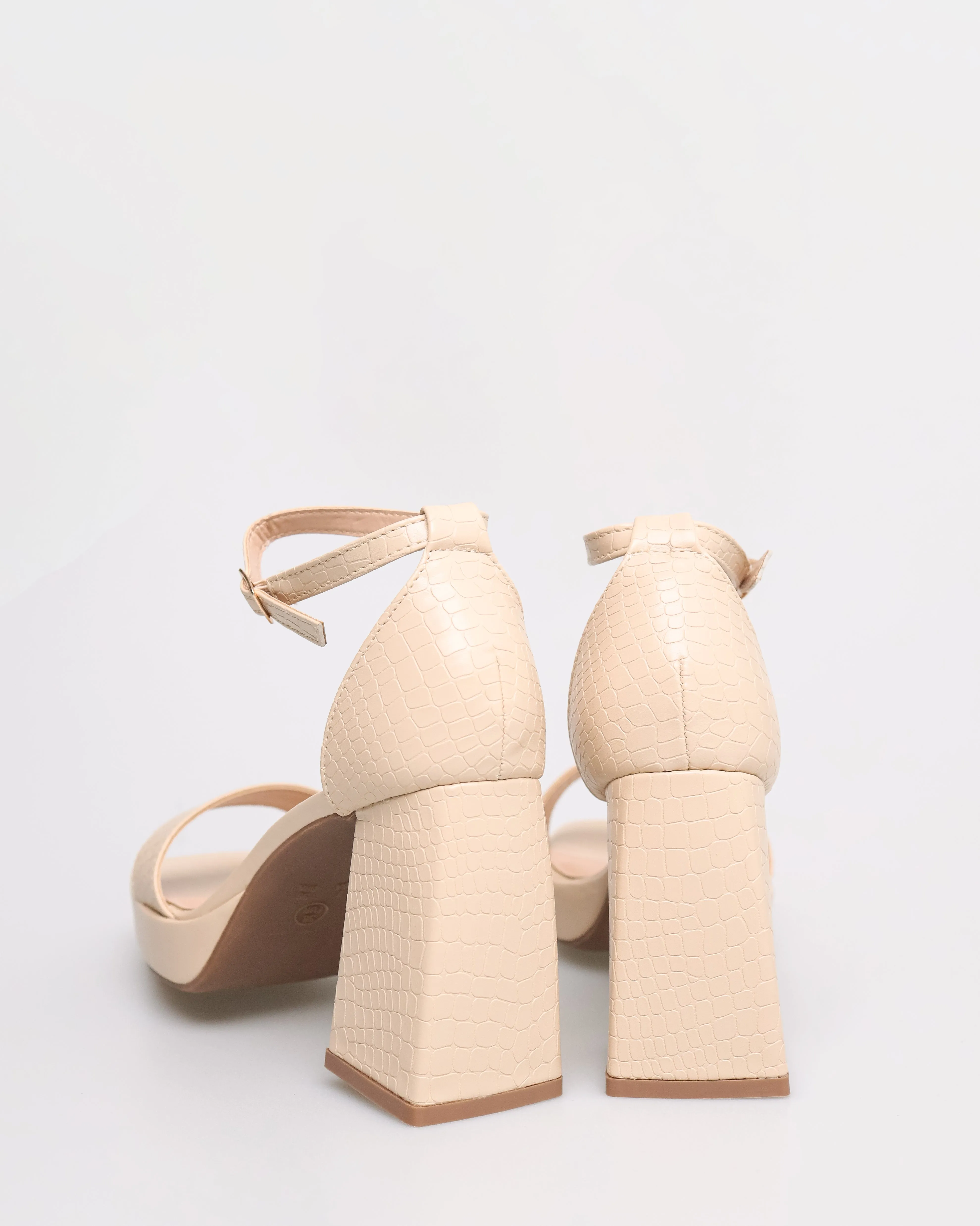 Tomaz NN180 Ladies Open Toe Wide-Block Heels