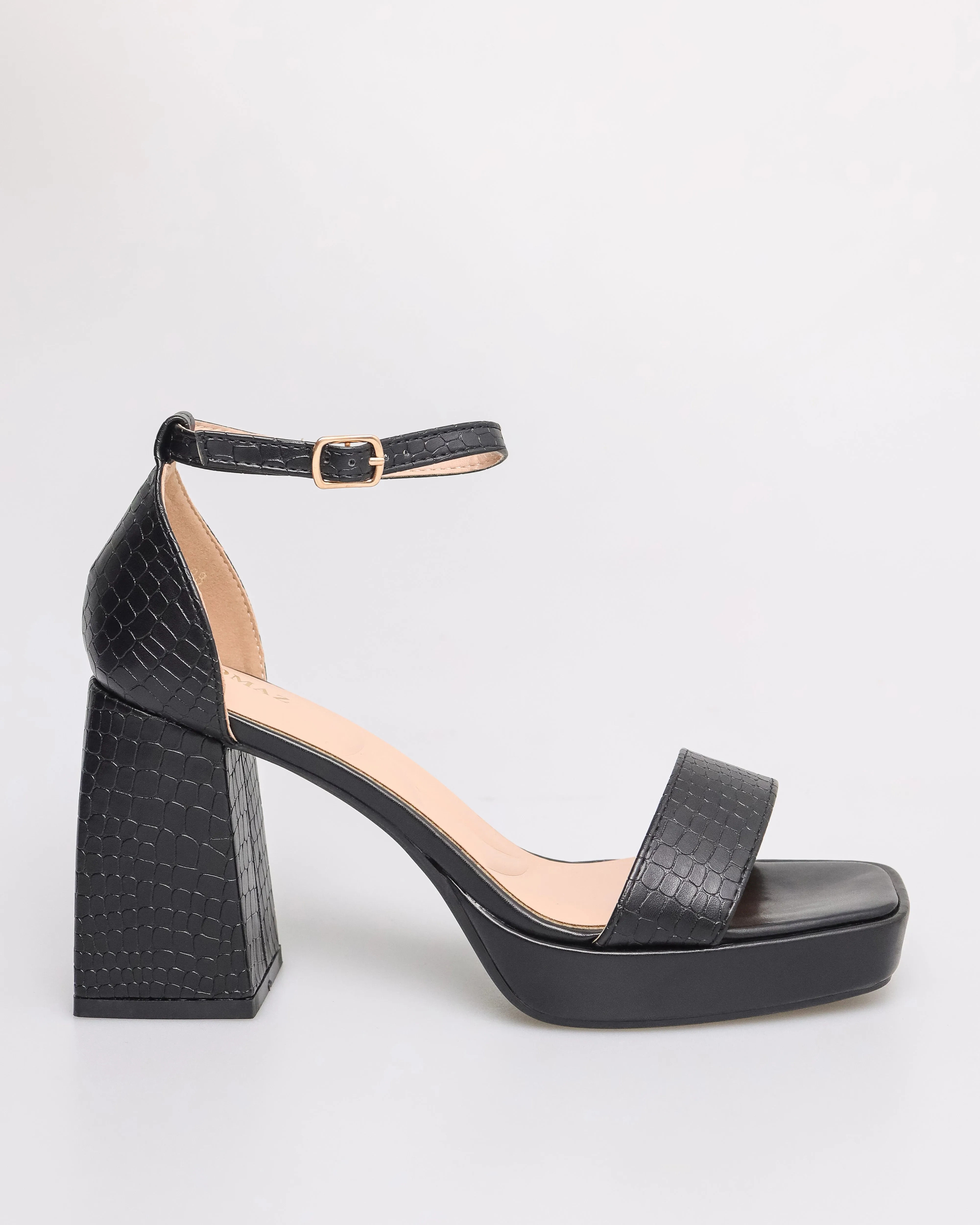 Tomaz NN180 Ladies Open Toe Wide-Block Heels
