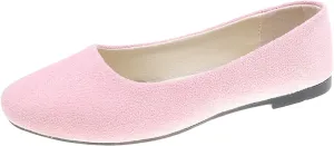 VESNIBA Women Girls Solid Big Size Slip On Flat Shallow Comfort Casual Single Shoes Womens Sandals Size