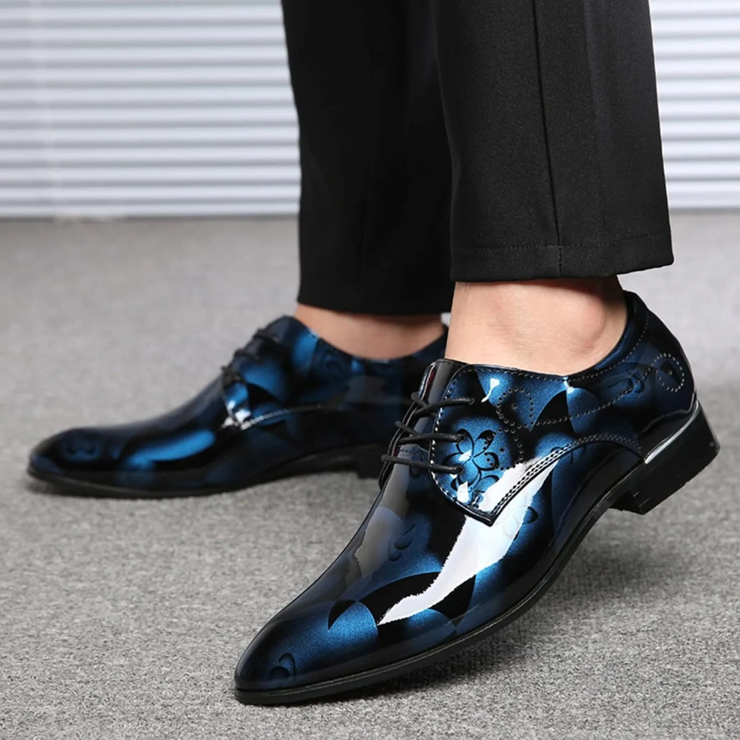 Vintage Shoes Men Leather Classical Style Shoes for Men Slip On PU Leather Low Rubber Sole Block Heel Work Double Monk Strap Leather Men's Shoes