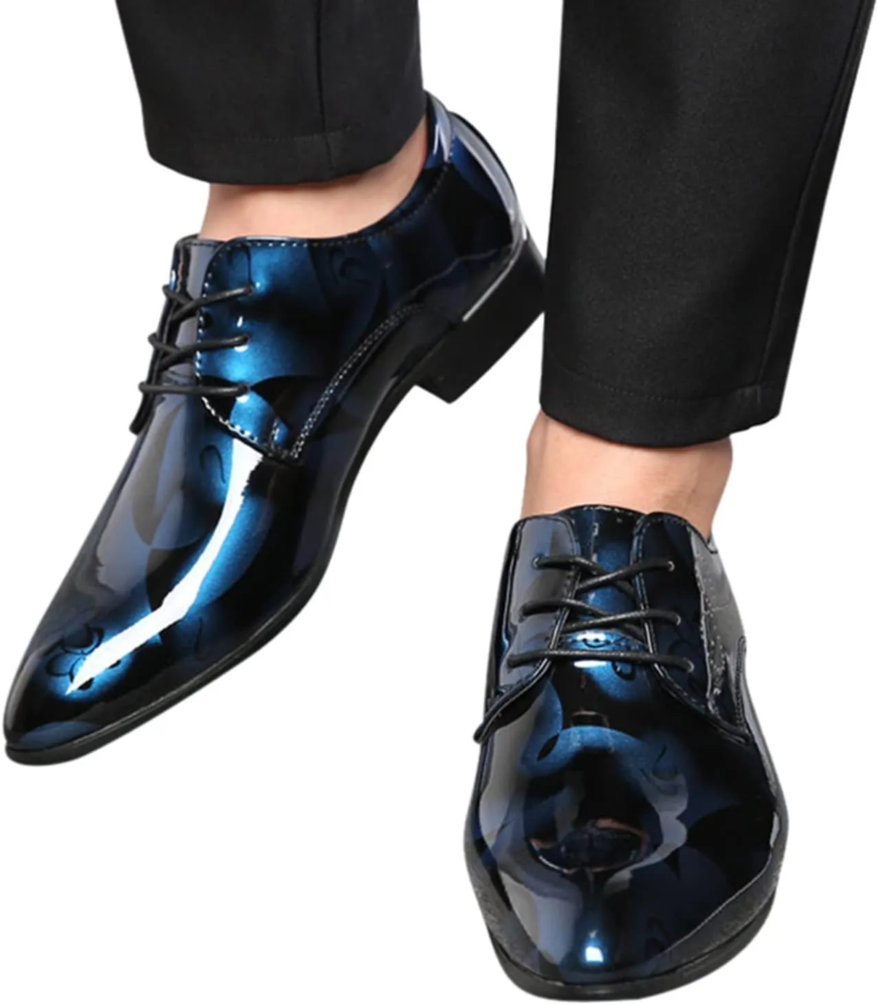 Vintage Shoes Men Leather Classical Style Shoes for Men Slip On PU Leather Low Rubber Sole Block Heel Work Double Monk Strap Leather Men's Shoes