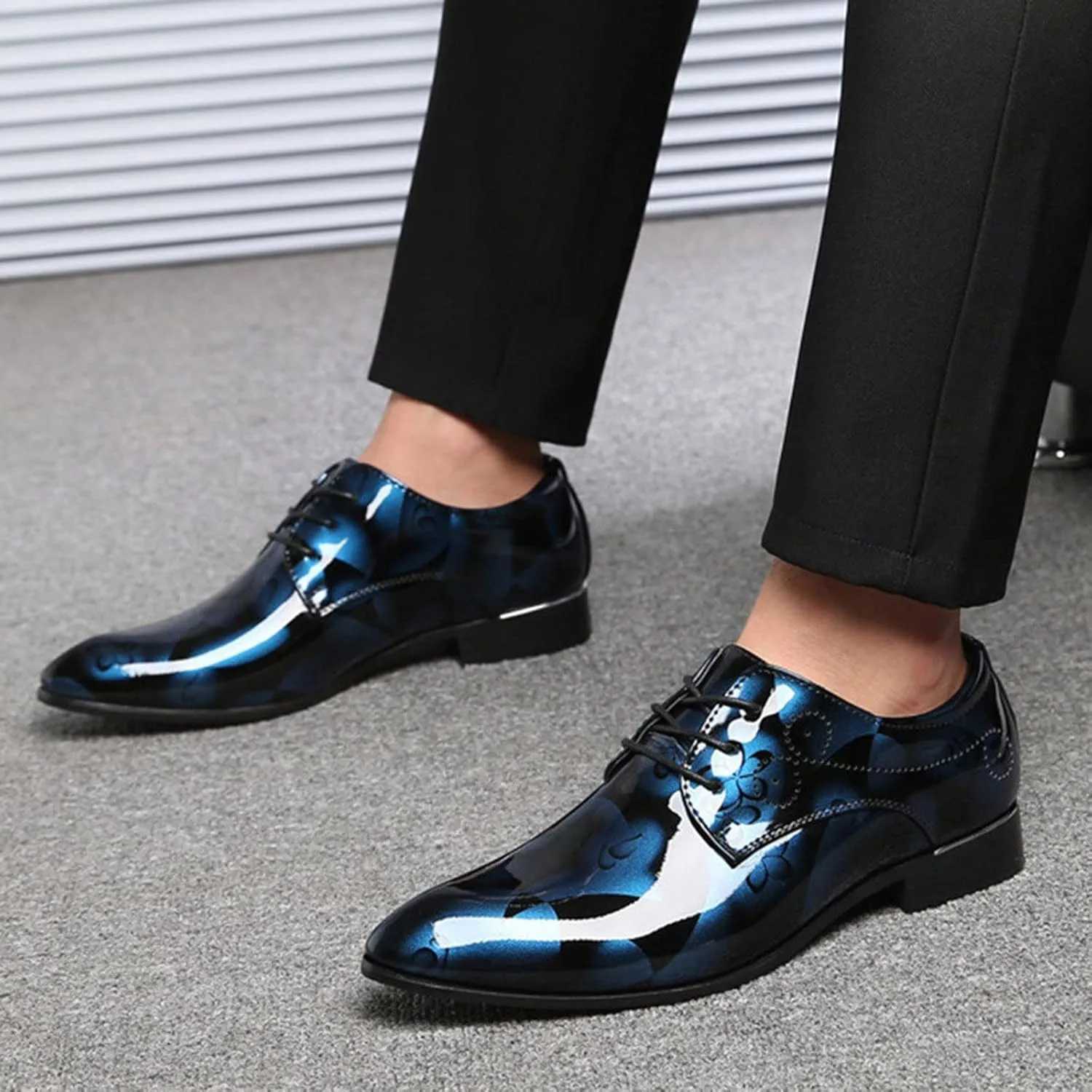 Vintage Shoes Men Leather Classical Style Shoes for Men Slip On PU Leather Low Rubber Sole Block Heel Work Double Monk Strap Leather Men's Shoes