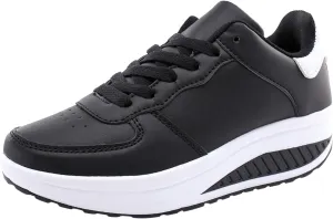 White Wide Width Casual Sneakers Women Cute Black Shoes for Women Womens Casual Shoes Slip On Loafers Silver Wedge Sneakers for Women Dressy Zapatos De Mujer CModos Bajos para Fiesta Cerrados