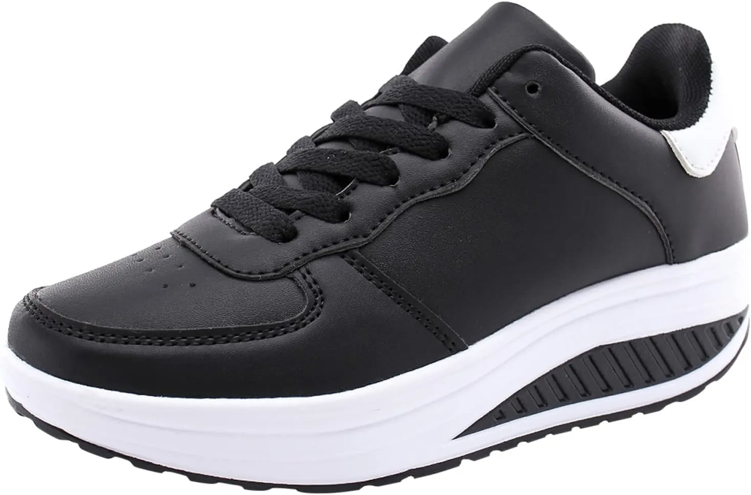 White Wide Width Casual Sneakers Women Cute Black Shoes for Women Womens Casual Shoes Slip On Loafers Silver Wedge Sneakers for Women Dressy Zapatos De Mujer CModos Bajos para Fiesta Cerrados