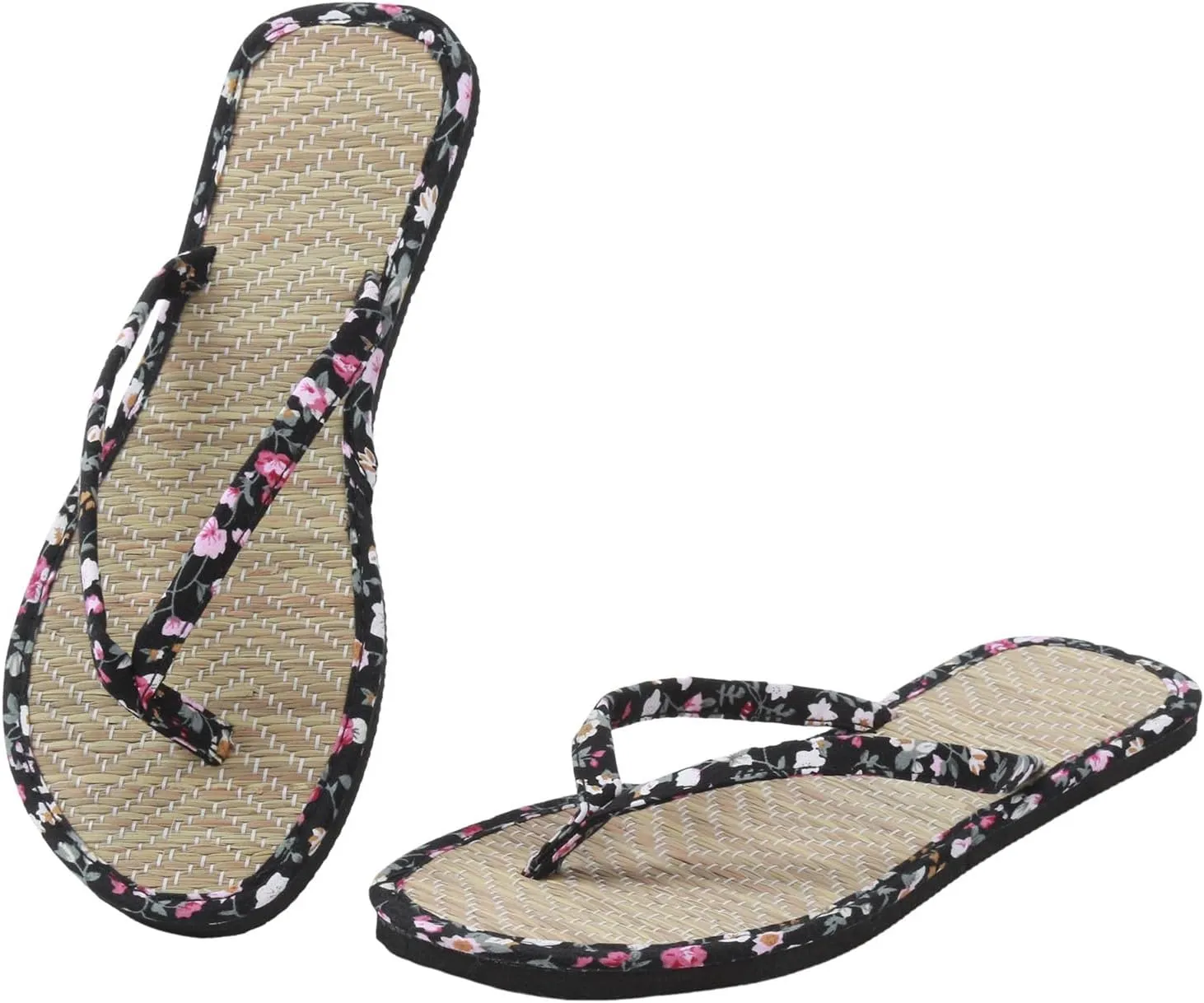 Women Shoes Flat Thongs Straw Mat Slippers Casual Home Fashion Woven Sandals Espadrille Wedges Shoes for Women