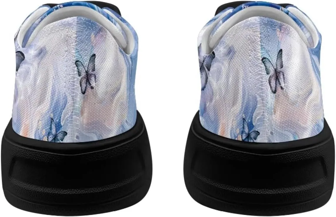 Women??s Canvas Sneakers Orthotic Walking Shoes with Memory Foam Non-Slip Canvas Shoes for Hiking Walking Running