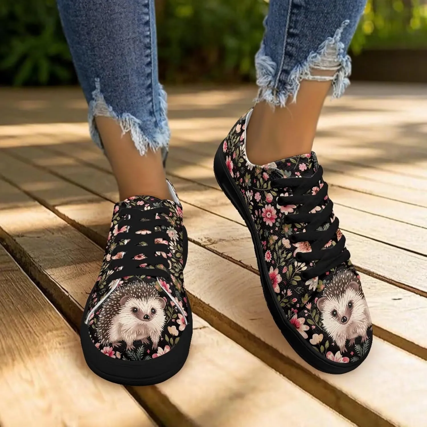 Women??s Canvas Sneakers Orthotic Walking Shoes with Memory Foam Non-Slip Canvas Shoes for Hiking Walking Running