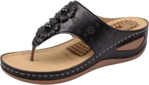 Womens Orthopedic Walking Sandals with Arch Support Thick Cushion Comfortable Recovery Slides for Plantar Fasciitis Summer Beach Activities