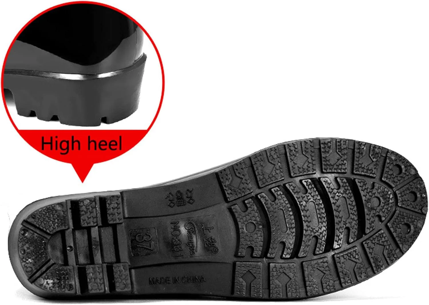 Womens Rain Boots Wide Calf Mens Grounded Footwear Black Booties Barefoot Shoes Casual Fall Women's Rubber Rain Boots Waterproof & Anti-slip Womens Boots Winter