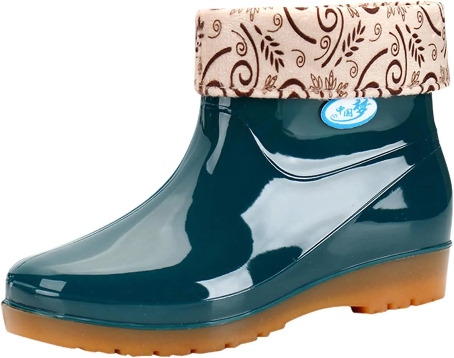 Womens Rubber Boots Womens Rain Boots Waterproof Anti-Slip for Boating Fishing Gardening Farming Rain Shoes