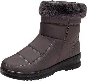 Women's Snow Boots Waterproof Lightweight Snow Boots Waterproof Women Winter Brown Fur Boots for Women Waterproof Women Work Boots Waterproof Slip Resistant Winter Boot for Women Working