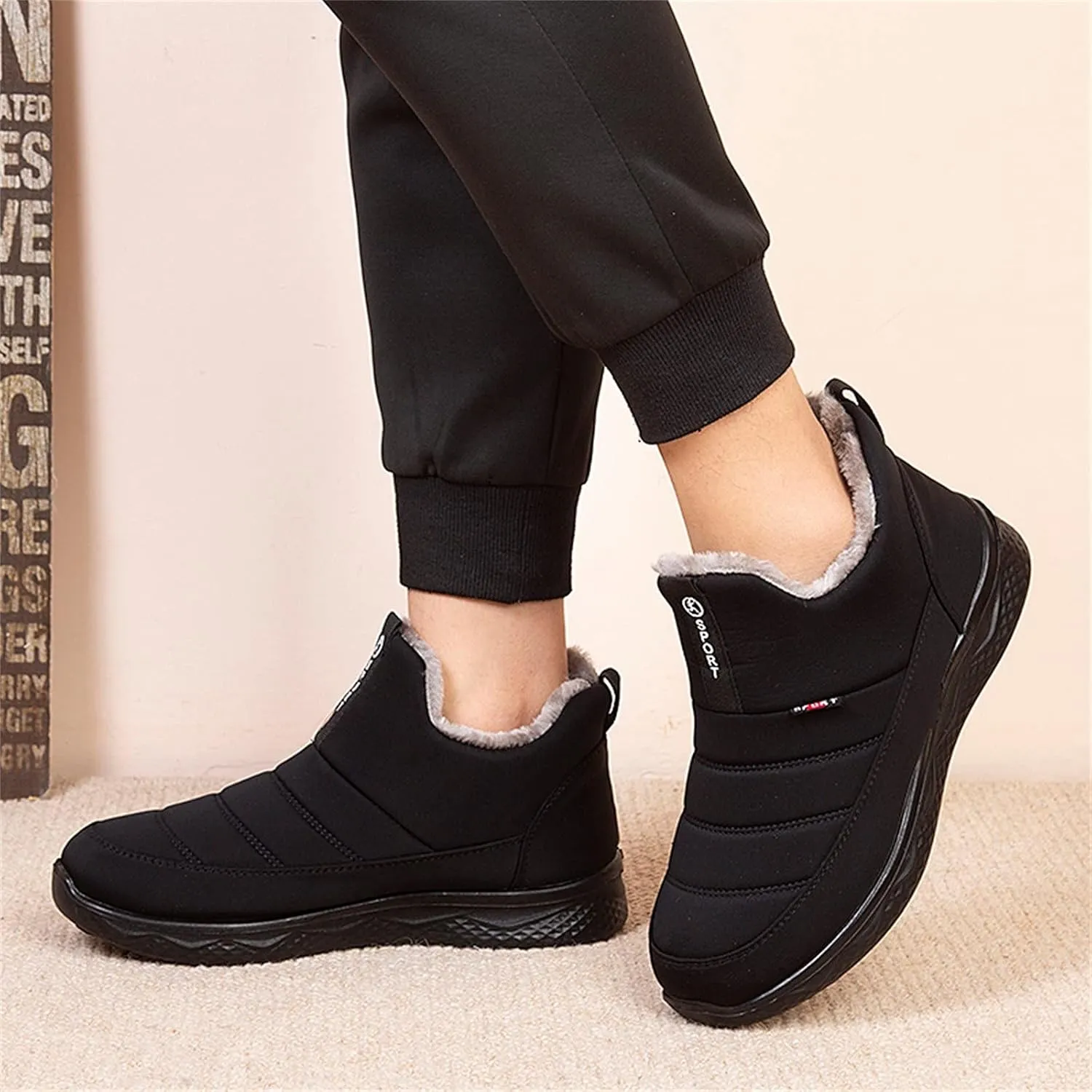 Women's Snow Boots Waterproof Lightweight Snow Boots Waterproof Women Winter Brown Fur Boots for Women Waterproof Women Work Boots Waterproof Slip Resistant Winter Boot for Women Working