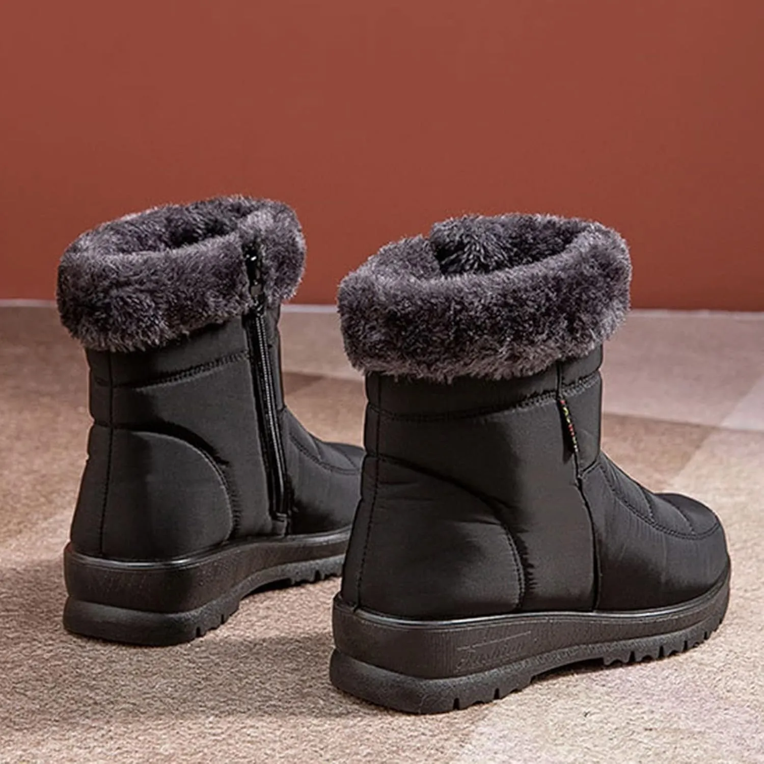 Women's Snow Boots Waterproof Lightweight Snow Boots Waterproof Women Winter Brown Fur Boots for Women Waterproof Women Work Boots Waterproof Slip Resistant Winter Boot for Women Working