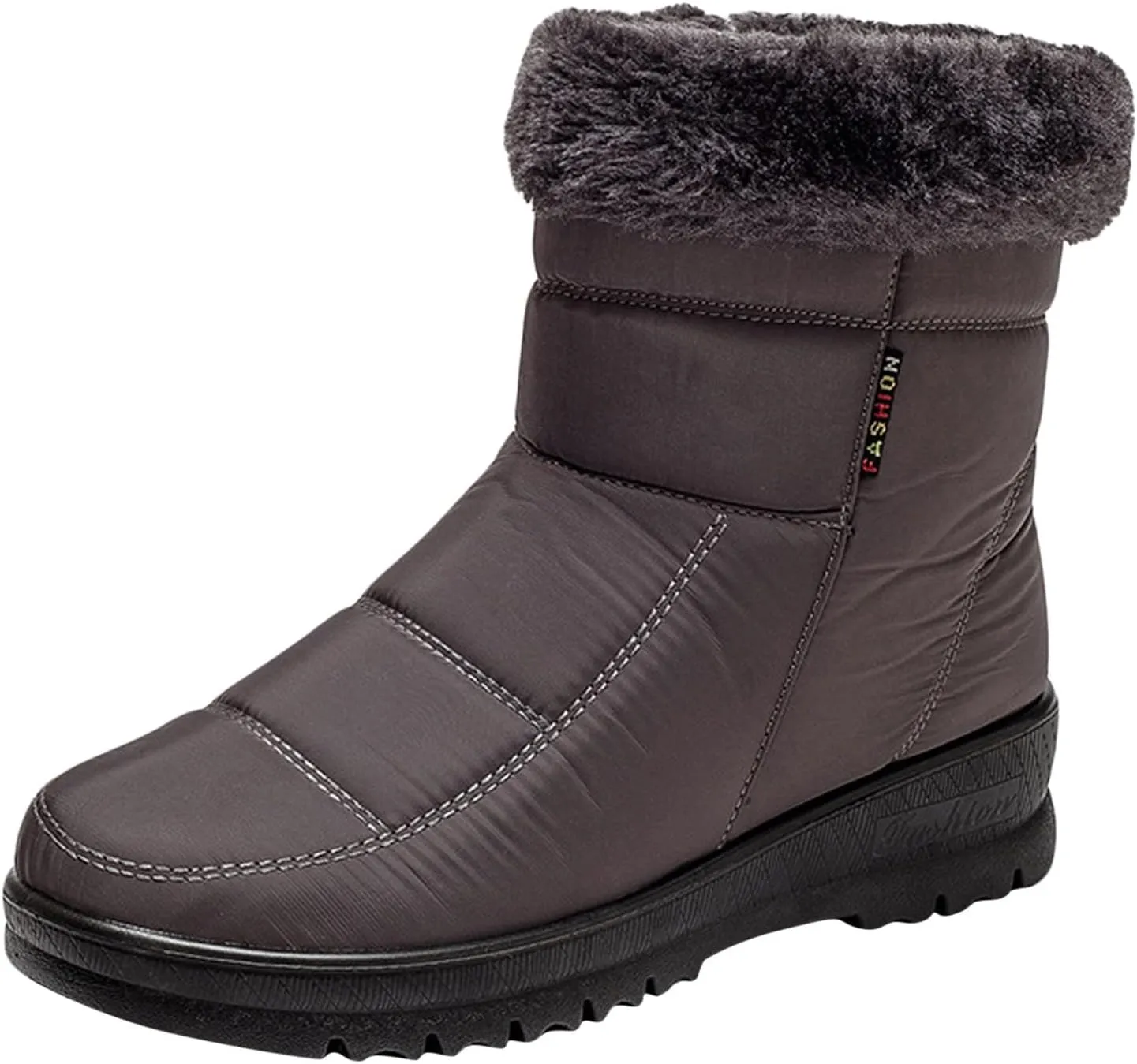 Women's Snow Boots Waterproof Lightweight Snow Boots Waterproof Women Winter Brown Fur Boots for Women Waterproof Women Work Boots Waterproof Slip Resistant Winter Boot for Women Working