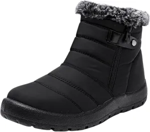 Women's Snow Boots Waterproof Lightweight Snow Boots Waterproof Women Winter Brown Fur Boots for Women Waterproof Women Work Boots Waterproof Slip Resistant Winter Boot for Women Working