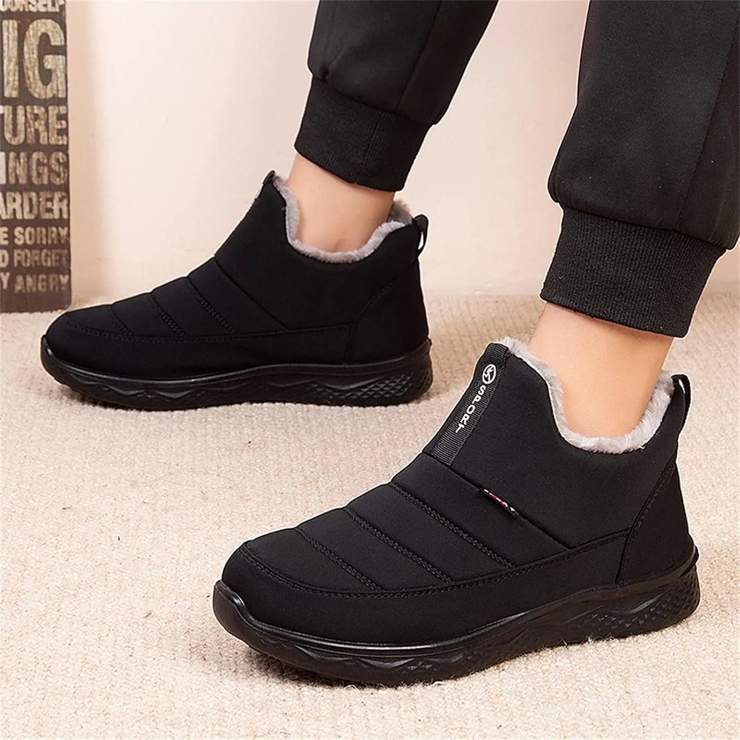 Women's Snow Boots Waterproof Lightweight Snow Boots Waterproof Women Winter Brown Fur Boots for Women Waterproof Women Work Boots Waterproof Slip Resistant Winter Boot for Women Working