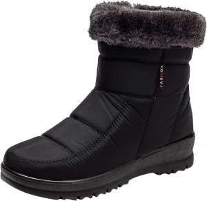 Women's Snow Boots Waterproof Lightweight Snow Boots Waterproof Women Winter Brown Fur Boots for Women Waterproof Women Work Boots Waterproof Slip Resistant Winter Boot for Women Working