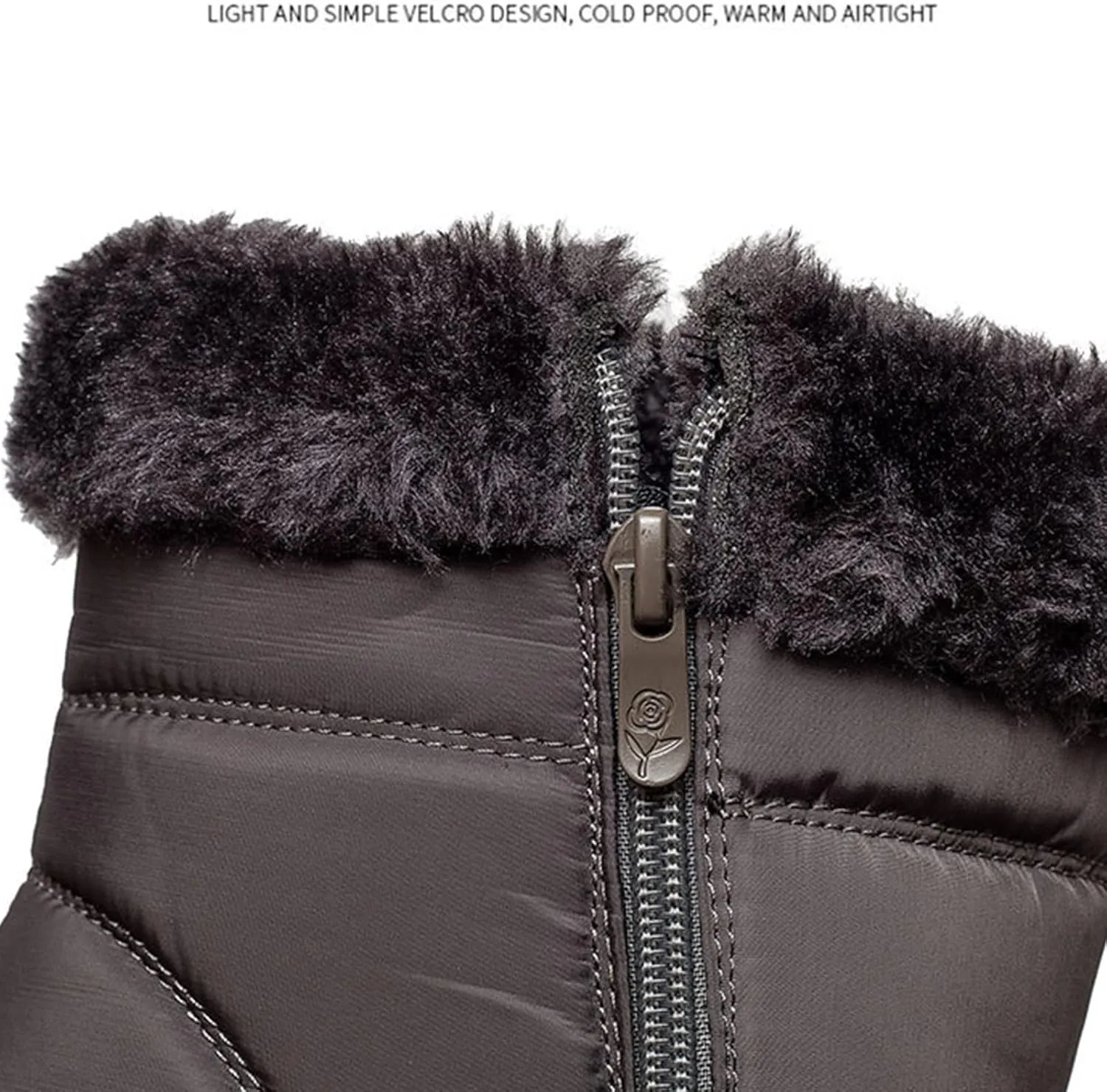 Women's Snow Boots Waterproof Lightweight Snow Boots Waterproof Women Winter Brown Fur Boots for Women Waterproof Women Work Boots Waterproof Slip Resistant Winter Boot for Women Working