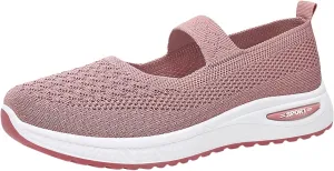 Women's Soft Orthopedic Shoes Breathable Woven Go Walking Slip On Foam Shoes Arch Support Hands Slip Man Shoes Slip on