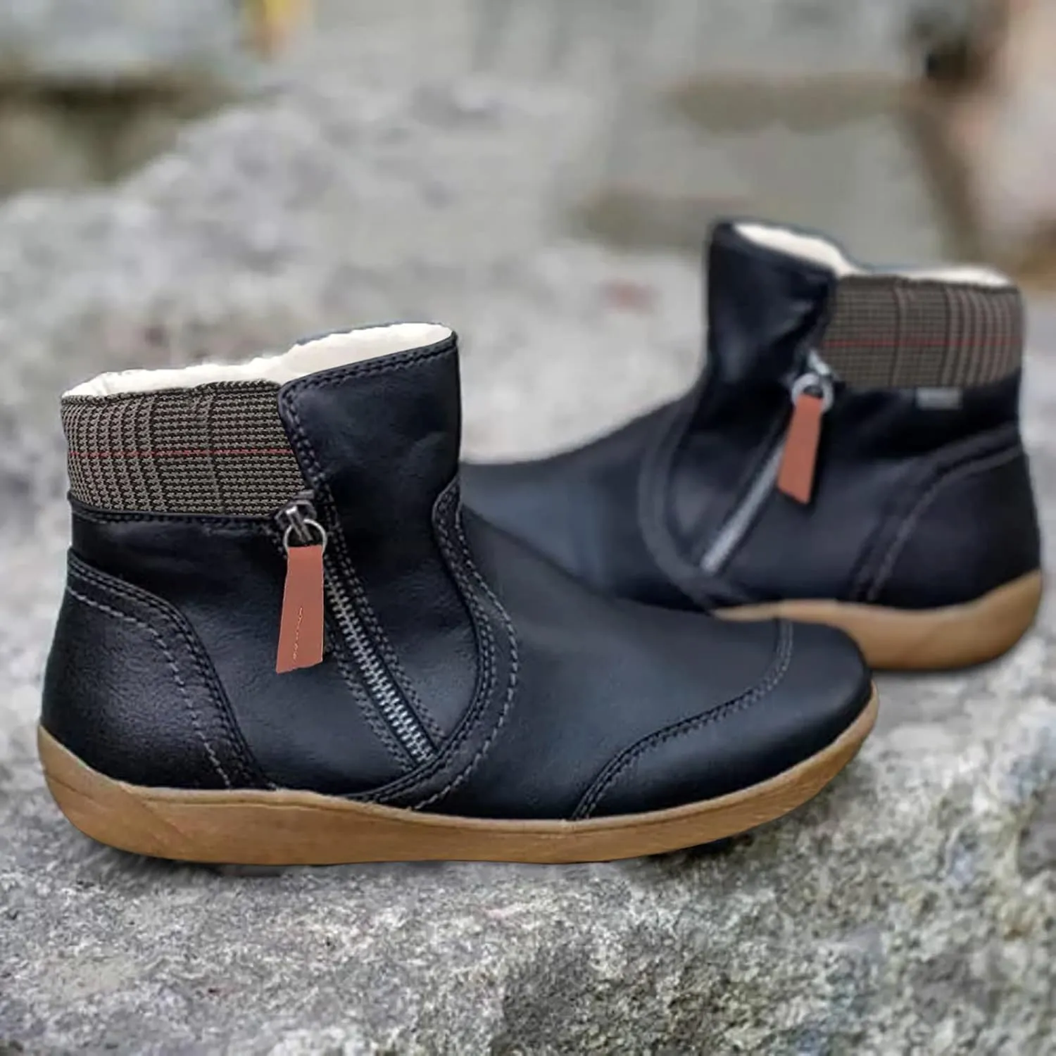 Womens Winter Boots Waterproof Insulated Wide Width Womens Waterproof Winter Boots Ankle Zip Snow Boots Womens Size 6 Warm Winter Boots for Women Waterproof Snow Boots Wide Waterproof
