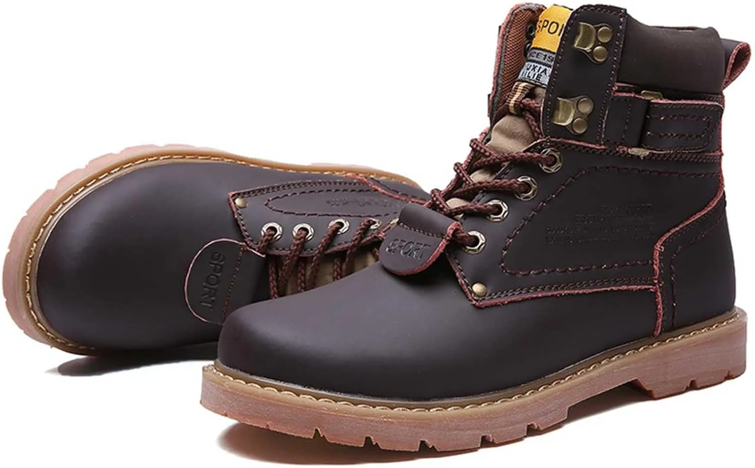 Work Boots for Men Waterproof Hiking Sneakers Ankle Booties Womens Safety Toe Shoes Slip On Platform Sneakers Indestructible Hike Grounded Footwear