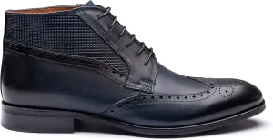 X3667-EK Classic Style Chukka Ankle Boot Lace Up Formal GenuineLeather Shoes For Men