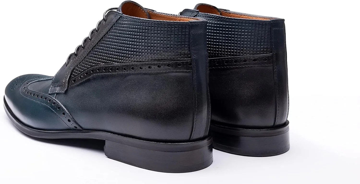 X3667-EK Classic Style Chukka Ankle Boot Lace Up Formal GenuineLeather Shoes For Men