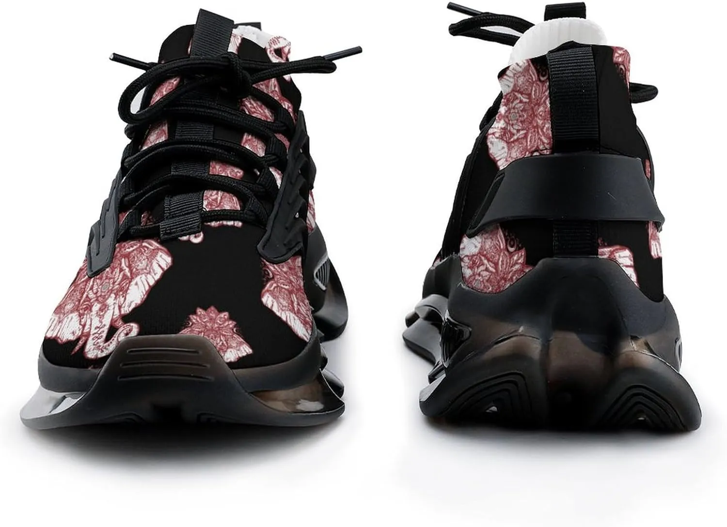 Yoga Elephant with Plant Walking Shoes for Men Lightweight Tennis Fashion Elastic Sports Shoes Cushion Basketball Shoes